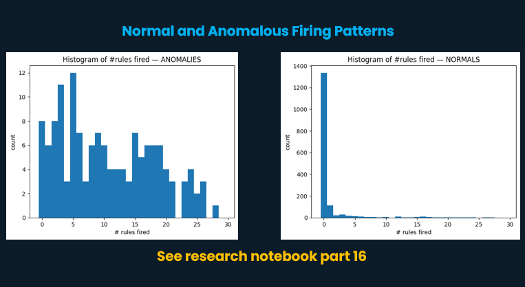Normal and anomalous firing patterns comparison